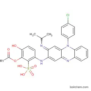 Molecular Structure of 190319-58-5 (Phenol,
4-[[5-(4-chlorophenyl)-3,5-dihydro-3-[(1-methylethyl)imino]-2-phenazinyl]
amino]-, hydrogen sulfate (ester))