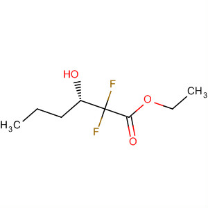Molecular Structure of 191917-77-8 (Hexanoic acid, 2,2-difluoro-3-hydroxy-, ethyl ester, (S)-)