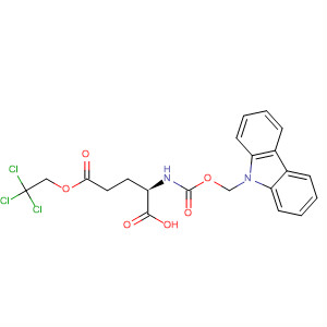 Molecular Structure of 194344-76-8 (D-Glutamic acid, N-[(9H-carbazol-9-ylmethoxy)carbonyl]-,
5-(2,2,2-trichloroethyl) ester)