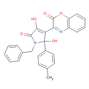Molecular Structure of 194409-56-8 (2H-1,4-Benzoxazin-2-one,
3-[2,5-dihydro-2,4-dihydroxy-2-(4-methylphenyl)-5-oxo-1-(phenylmethyl)-
1H-pyrrol-3-yl]-)