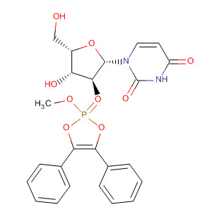 Molecular Structure of 194415-09-3 (Uridine,
2',3'-O-(2-methoxy-4,5-diphenyl-1,3,2-dioxaphosphol-2(2H)-ylidene)-)