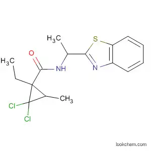 Molecular Structure of 194415-81-1 (Cyclopropanecarboxamide,
N-[1-(2-benzothiazolyl)ethyl]-2,2-dichloro-1-ethyl-3-methyl-)