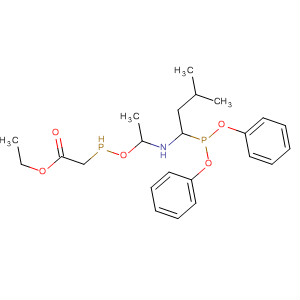 Molecular Structure of 194421-00-6 (Acetic acid,
[[[1-(diphenoxyphosphinyl)-3-methylbutyl]amino]ethoxyphosphinyl]-, ethyl
ester)