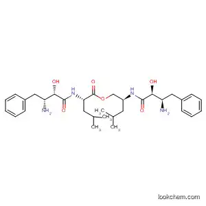 Molecular Structure of 194596-42-4 (L-Leucine, N-[(2S,3R)-3-amino-2-hydroxy-1-oxo-4-phenylbutyl]-,
(2S)-2-[[(2S,3R)-3-amino-2-hydroxy-1-oxo-4-phenylbutyl]amino]-4-meth
ylpentyl ester)