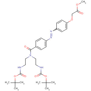 Molecular Structure of 194611-45-5 (10-Oxa-2,5,8-triazadodecanoic acid,
5-[4-[[4-(2-methoxy-2-oxoethoxy)phenyl]azo]benzoyl]-11,11-dimethyl-9-
oxo-, 1,1-dimethylethyl ester)