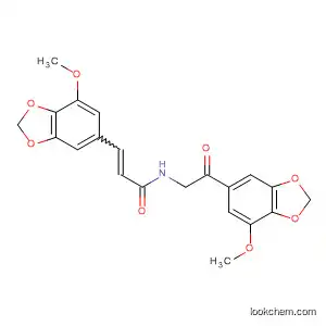 Molecular Structure of 194660-19-0 (2-Propenamide,
3-(7-methoxy-1,3-benzodioxol-5-yl)-N-[2-(7-methoxy-1,3-benzodioxol-5-
yl)-2-oxoethyl]-)