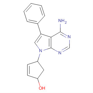 Molecular Structure of 194787-37-6 (2-Cyclopenten-1-ol,
4-(4-amino-5-phenyl-7H-pyrrolo[2,3-d]pyrimidin-7-yl)-)