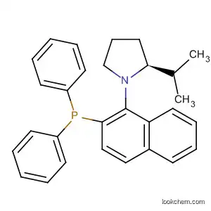 Molecular Structure of 194796-60-6 (Pyrrolidine, 1-[2-(diphenylphosphino)-1-naphthalenyl]-2-(1-methylethyl)-,
(S)-)