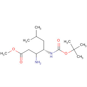 Molecular Structure of 194851-68-8 (Heptanoic acid,
3-amino-4-[[(1,1-dimethylethoxy)carbonyl]amino]-6-methyl-, methyl
ester, (4S)-)
