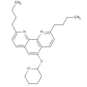 Molecular Structure of 194923-18-7 (1,10-Phenanthroline, 2,9-dibutyl-5-[(tetrahydro-2H-pyran-2-yl)thio]-)