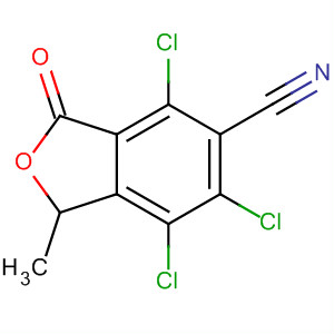 Molecular Structure of 194923-81-4 (5-Isobenzofurancarbonitrile, 4,6,7-trichloro-1,3-dihydro-1-methyl-3-oxo-)