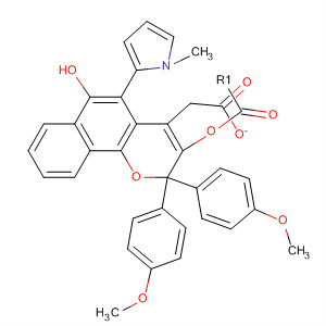 Molecular Structure of 194940-69-7 (2H-Naphtho[1,2-b]pyran-6-ol,
2,2-bis(4-methoxyphenyl)-5-(1-methyl-1H-pyrrol-2-yl)-, acetate (ester))