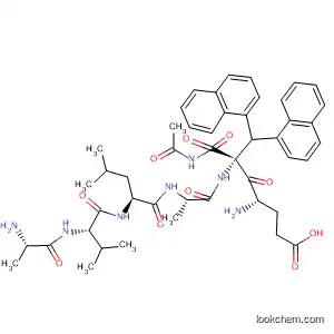 Molecular Structure of 195049-51-5 (L-Alaninamide,
N-acetyl-3-(1-naphthalenyl)-L-alanyl-L-valyl-L-leucyl-L-alanyl-L-a-glutamyl-
3-(1-naphthalenyl)-)