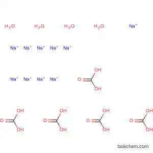 Molecular Structure of 195050-41-0 (Carbonic acid disodium salt, hydrate (5:4))