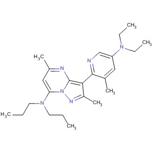 Molecular Structure of 195055-70-0 (Pyrazolo[1,5-a]pyrimidin-7-amine,
3-[5-(diethylamino)-3-methyl-2-pyridinyl]-2,5-dimethyl-N,N-dipropyl-)