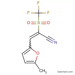 Molecular Structure of 195064-97-2 (2-Propenenitrile, 3-(5-methyl-2-furanyl)-2-[(trifluoromethyl)sulfonyl]-)