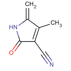 Molecular Structure of 195155-69-2 (1H-Pyrrole-3-carbonitrile, 2,5-dihydro-4-methyl-5-methylene-2-oxo-)
