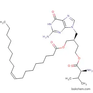 Molecular Structure of 195156-83-3 (L-Valine,
(3R)-3-[(2-amino-1,6-dihydro-6-oxo-9H-purin-9-yl)methyl]-4-[[(9Z)-1-oxo
-9-octadecenyl]oxy]butyl ester)