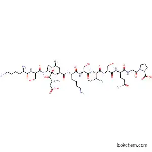Molecular Structure of 195191-46-9 (L-Proline,
L-lysyl-L-seryl-L-a-aspartyl-L-alanyl-L-leucyl-L-lysyl-L-seryl-L-valyl-L-seryl-L-
glutaminylglycyl-)