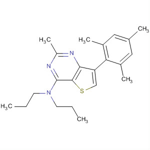 Molecular Structure of 195211-89-3 (Thieno[3,2-d]pyrimidin-4-amine,
2-methyl-N,N-dipropyl-7-(2,4,6-trimethylphenyl)-)