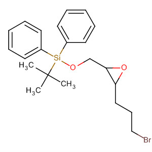 Molecular Structure of 195253-78-2 (Silane,
[[3-(3-bromopropyl)oxiranyl]methoxy](1,1-dimethylethyl)diphenyl-, trans-)
