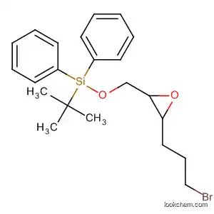 Molecular Structure of 195253-78-2 (Silane,
[[3-(3-bromopropyl)oxiranyl]methoxy](1,1-dimethylethyl)diphenyl-, trans-)