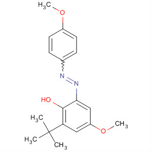 Molecular Structure of 195314-31-9 (Phenol, 2-(1,1-dimethylethyl)-4-methoxy-6-[(4-methoxyphenyl)azo]-)