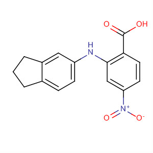Molecular Structure of 195379-34-1 (Benzoic acid, 2-[(2,3-dihydro-1H-inden-5-yl)amino]-4-nitro-)