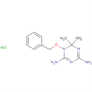 Molecular Structure of 29949-10-8 (1,3,5-Triazine-2,4-diamine,
1,6-dihydro-6,6-dimethyl-1-(phenylmethoxy)-, monohydrochloride)