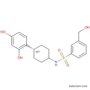 Molecular Structure of 403854-95-5 (Benzenesulfonamide,
N-[cis-4-(2,4-dihydroxyphenyl)cyclohexyl]-3-(hydroxymethyl)-)