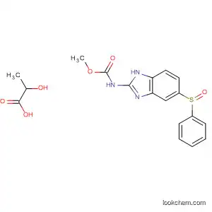 Molecular Structure of 591767-71-4 (Propanoic acid, 2-hydroxy-, compd. with methyl
[5-(phenylsulfinyl)-1H-benzimidazol-2-yl]carbamate (1:1))