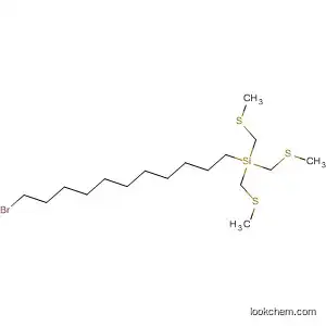 Molecular Structure of 591769-06-1 (Silane, (11-bromoundecyl)tris[(methylthio)methyl]-)