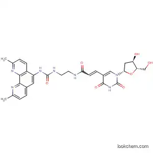 Molecular Structure of 592473-68-2 (Uridine,
2'-deoxy-5-[3-[[2-[[[(2,9-dimethyl-1,10-phenanthrolin-5-yl)amino]carbonyl
]amino]ethyl]amino]-3-oxo-1-propenyl]-)