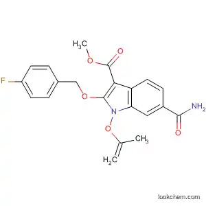 1H-Indole-3-carboxylic acid,
6-(aminocarbonyl)-2-[(4-fluorophenyl)methoxy]-1-(2-propenyloxy)-,
methyl ester