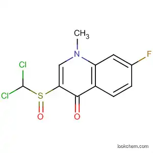 Molecular Structure of 592543-25-4 (4(1H)-Quinolinone, 3-[(dichloromethyl)sulfinyl]-7-fluoro-1-methyl-)