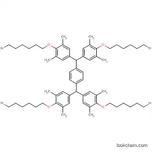 Molecular Structure of 593157-04-1 (Benzene, 1,4-bis[bis[4-[(6-bromohexyl)oxy]-3,5-dimethylphenyl]methyl]-)