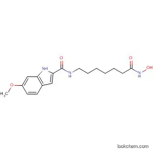 Molecular Structure of 593252-10-9 (1H-Indole-2-carboxamide,
N-[7-(hydroxyamino)-7-oxoheptyl]-6-methoxy-)