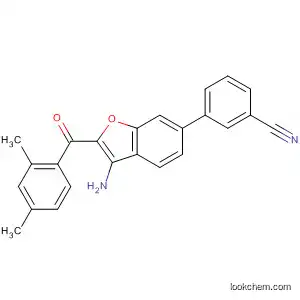 Molecular Structure of 594811-56-0 (Benzonitrile, 3-[3-amino-2-(2,4-dimethylbenzoyl)-6-benzofuranyl]-)