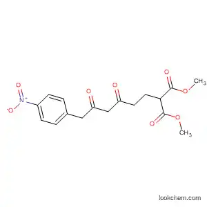 Molecular Structure of 594818-94-7 (Propanedioic acid, [6-(4-nitrophenyl)-3,5-dioxohexyl]-, dimethyl ester)