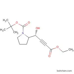1-Pyrrolidinecarboxylic acid,
2-[(1R)-4-ethoxy-1-hydroxy-4-oxo-2-butynyl]-, 1,1-dimethylethyl ester,
(2S)-