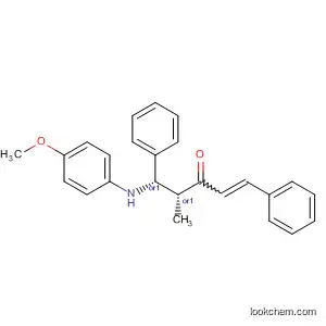 1-Penten-3-one, 5-[(4-methoxyphenyl)amino]-4-methyl-1,5-diphenyl-,
(4R,5S)-rel-