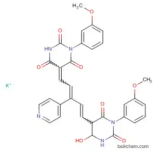 Molecular Structure of 595597-81-2 (2,4,6(1H,3H,5H)-Pyrimidinetrione,
5-[5-[hexahydro-4-hydroxy-1-(3-methoxyphenyl)-2,6-dioxo-5-pyrimidinyl]
-3-(4-pyridinyl)-2,4-pentadienylidene]-1-(3-methoxyphenyl)-,
monopotassium salt)