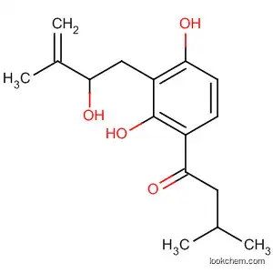 Molecular Structure of 596805-37-7 (1-Butanone,
1-[2,4-dihydroxy-3-(2-hydroxy-3-methyl-3-butenyl)phenyl]-3-methyl-)
