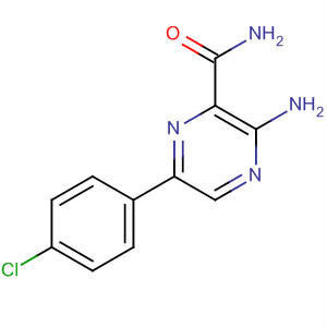 Molecular Structure of 16014-59-8 (Pyrazinecarboxamide, 3-amino-6-(4-chlorophenyl)-)