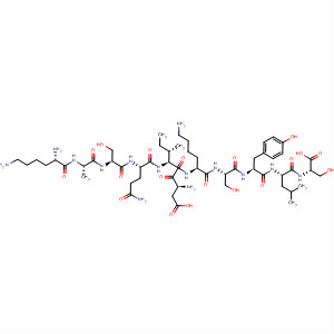 Molecular Structure of 161424-90-4 (L-Serine,
L-lysyl-L-alanyl-L-seryl-L-glutaminyl-L-a-aspartyl-L-isoleucyl-L-lysyl-L-seryl-L
-tyrosyl-L-leucyl-)