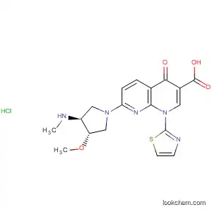1,8-Naphthyridine-3-carboxylic acid,
1,4-dihydro-7-[(3S,4S)-3-methoxy-4-(methylamino)-1-pyrrolidinyl]-4-oxo
-1-(2-thiazolyl)-, monohydrochloride