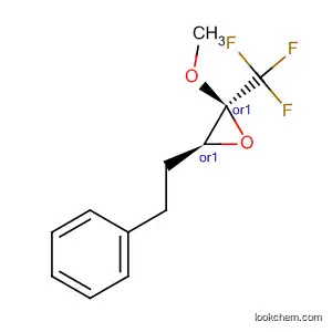 Molecular Structure of 597580-16-0 (Oxirane, 2-methoxy-3-(2-phenylethyl)-2-(trifluoromethyl)-, (2R,3S)-rel-)