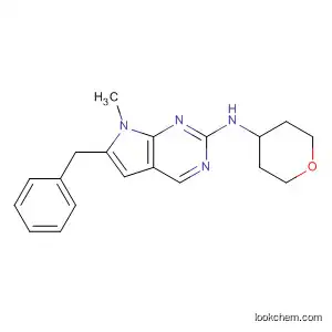 Molecular Structure of 598297-88-2 (7H-Pyrrolo[2,3-d]pyrimidin-2-amine,
7-methyl-6-(phenylmethyl)-N-(tetrahydro-2H-pyran-4-yl)-)