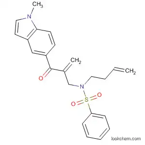 Molecular Structure of 599185-38-3 (Benzenesulfonamide,
N-3-butenyl-N-[2-[(1-methyl-1H-indol-5-yl)carbonyl]-2-propenyl]-)