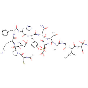 Molecular Structure of 599205-17-1 (L-Serinamide,
N-acetyl-L-cysteinyl-L-a-aspartyl-L-prolyl-L-lysyl-L-phenylalanyl-L-histidyl-
O-phosphono-L-tyrosyl-L-a-aspartyl-L-asparaginyl-L-threonyl-L-alanylglyc
yl-L-isoleucyl-)